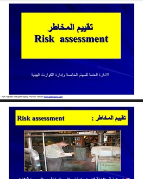 تقييم المخاطر risk assessnent