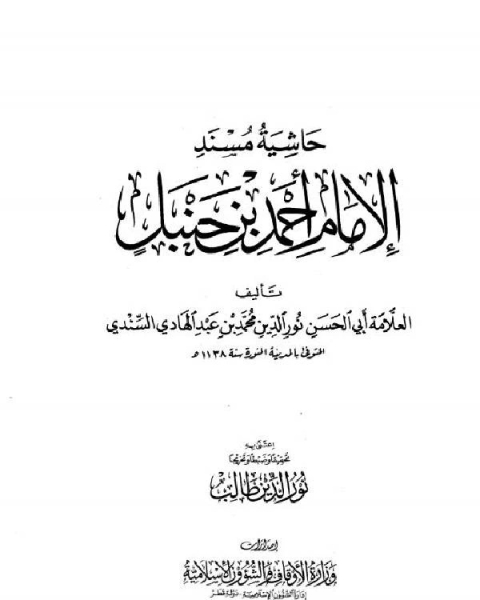 حاشية مسند الإمام أحمد بن حنبل حاشية السندي على المسند مجلد9